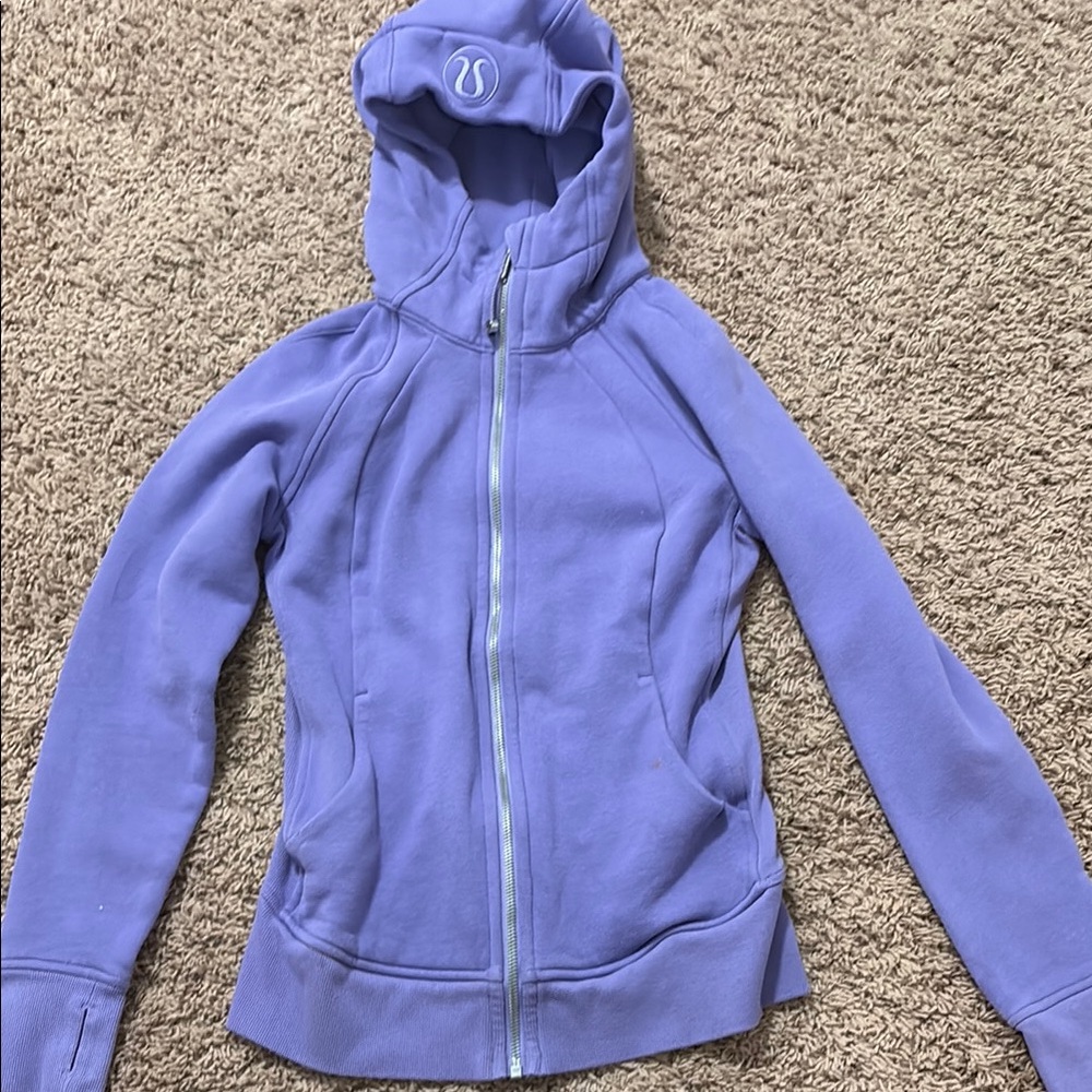 Lululemon Athletica Purple Hooded Jacket with Full-Length Zipper